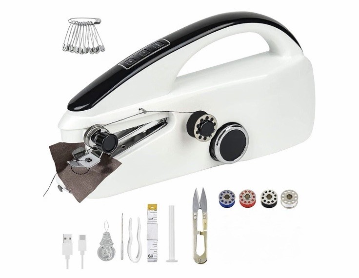 Handheld Sewing Machine for Beginners, Portable Mini Hand Sewing Machine