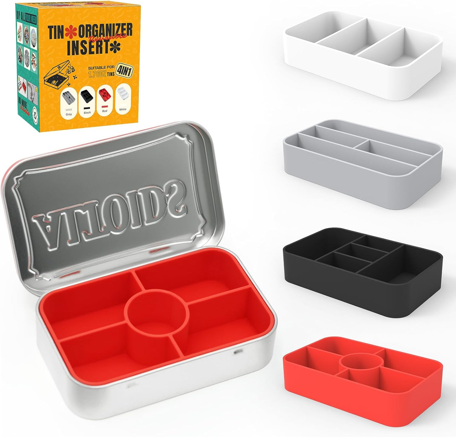 Organizer Inserts Compatible with Altoids 1.76Oz Mint Tins for Personal Storage