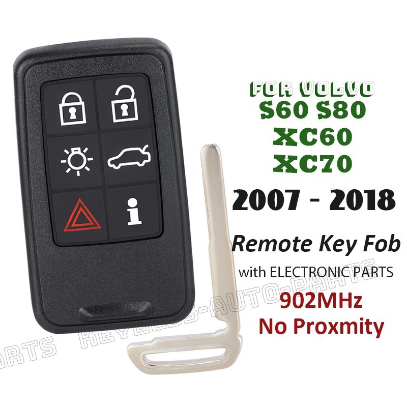 KR55WK49266 902MHz for Volvo S60 S80 XC60 XC70 2007-2018 Remote Car Key Fob