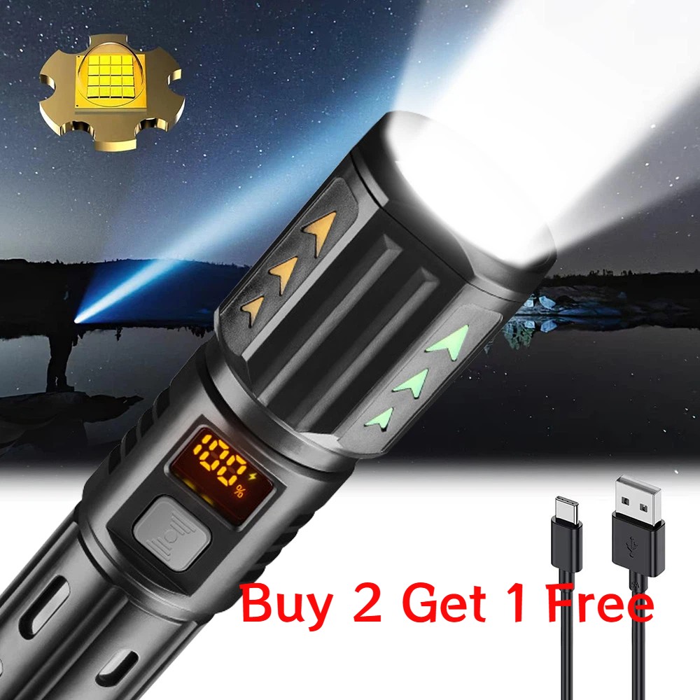99000000 Lumen Bright LED Tactical Flashlight Rechargeable LED Work Lights 2026