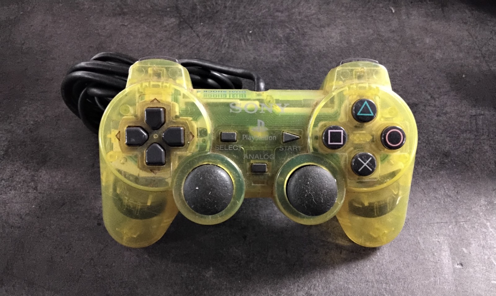 Sony PlayStation 2 PS2 OEM Lemon Clear Yellow DualShock 2 Controller SCPH-10010