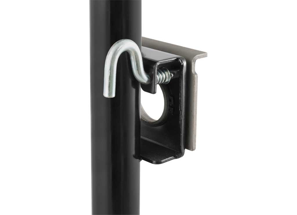 Curt 28302 Weld-On Bracket Mount Swivel Jack 2000# Cap. 10" Lift Side Wind Black