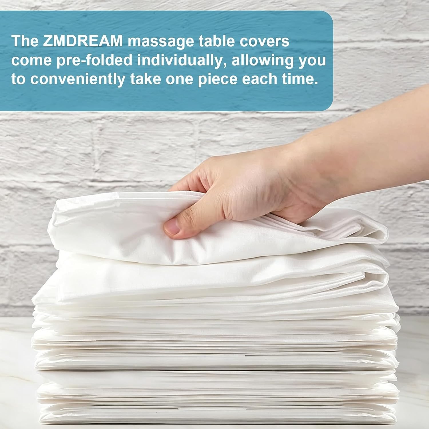 Disposable Massage Table Sheets Fitted Bed Covers 82x35in White 20 Pack Spa