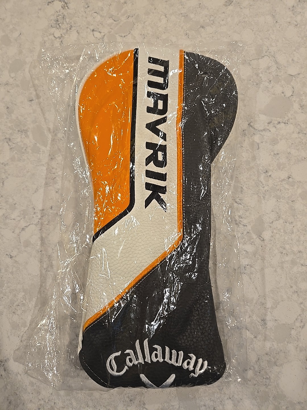 Callaway Mavrik Driver White/Orange/Black Slip-On Head Cover - NEW in Bag