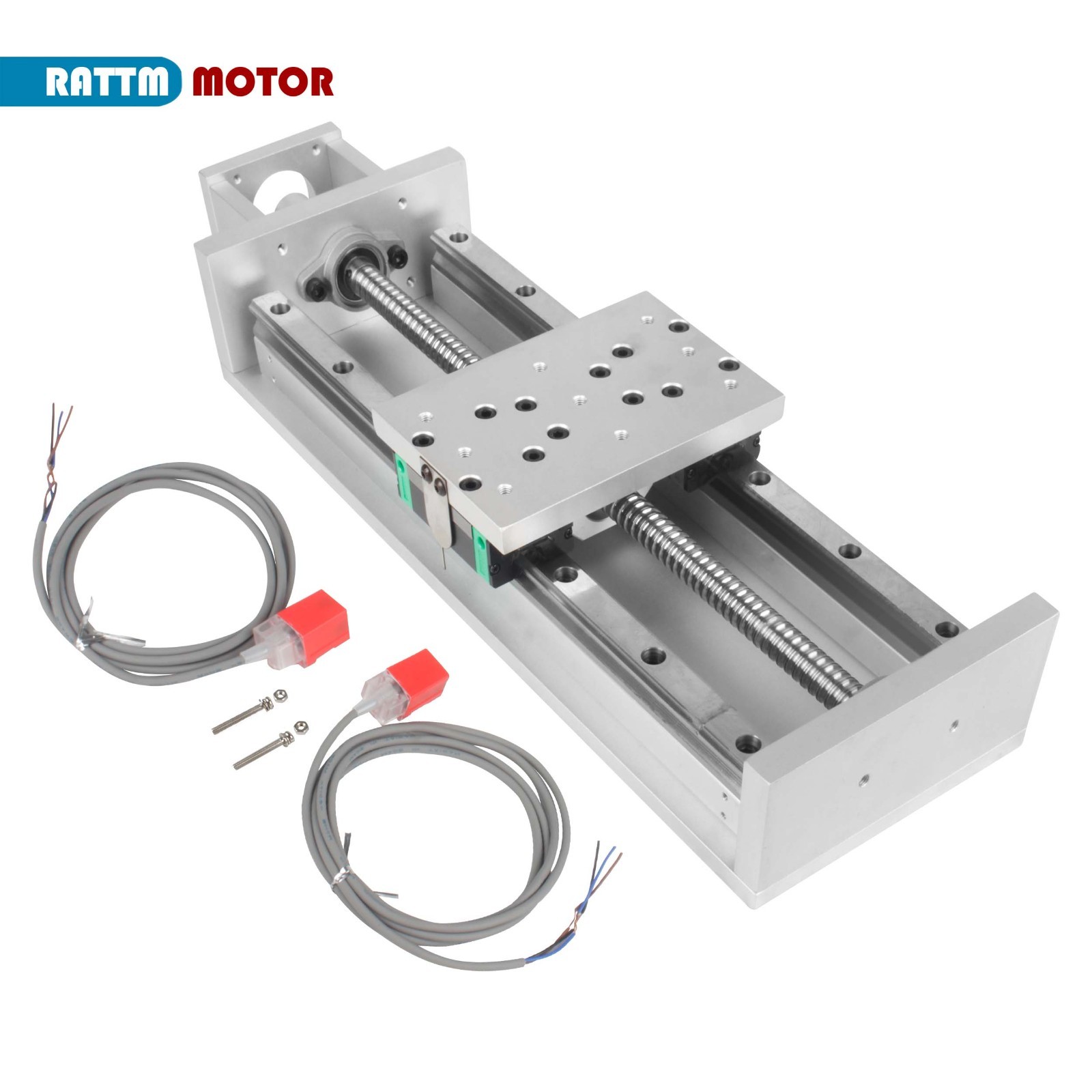 US SHIP】 ZBX150-300mm Linear Stage Double Linear Slide Rail Guide+Limit Switch