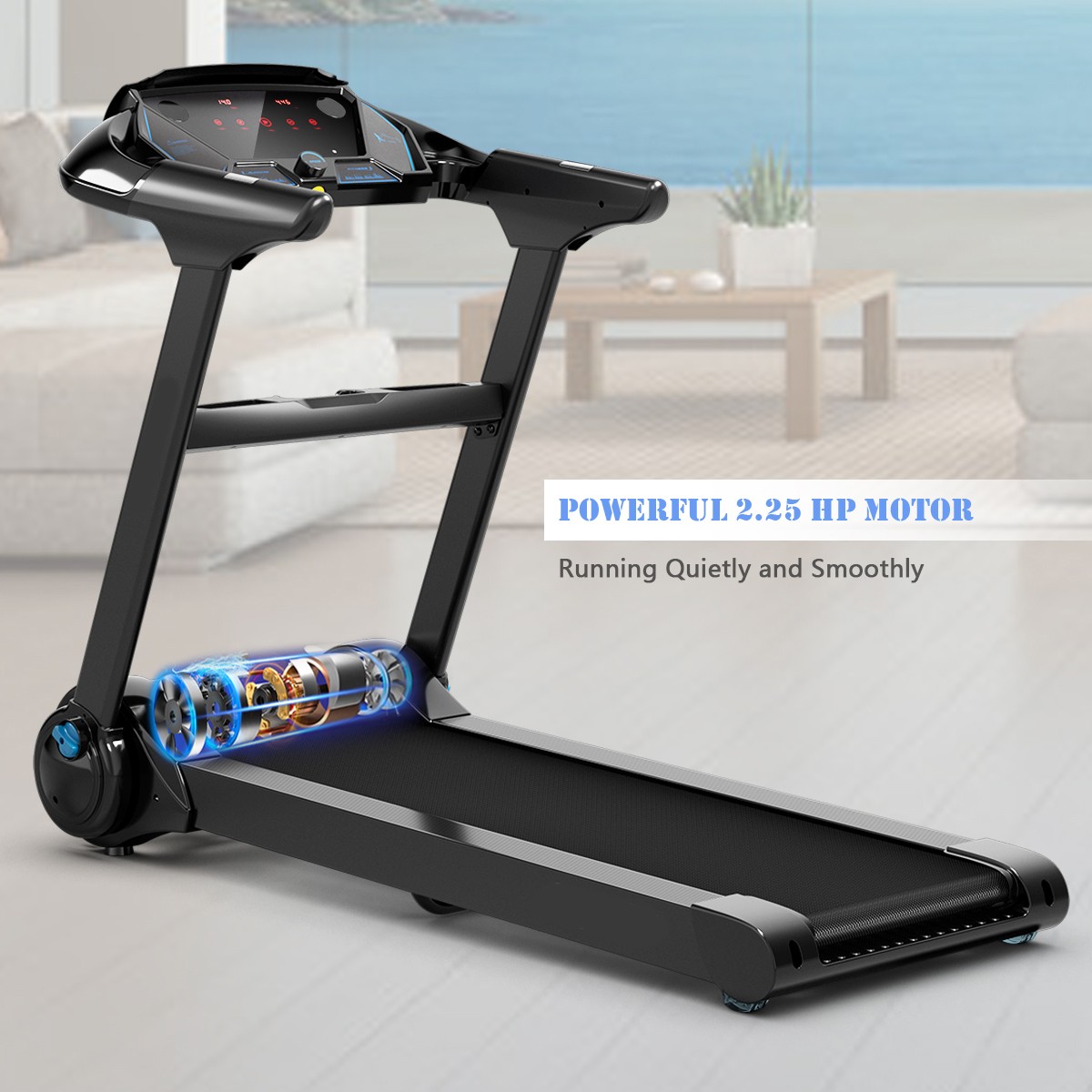 2.25HP Electric Folding Fitness Treadmill w/APP Heart Rate