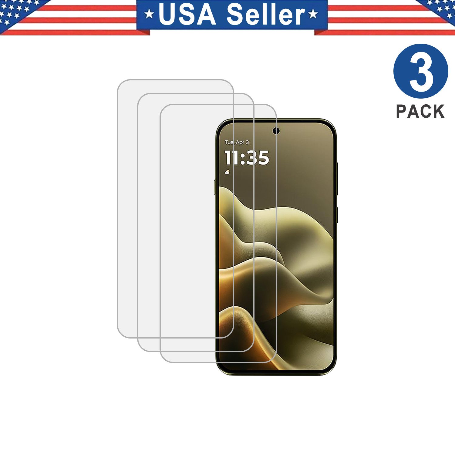 3PK Tempered Glass Protector For Motorola Edge(2026)