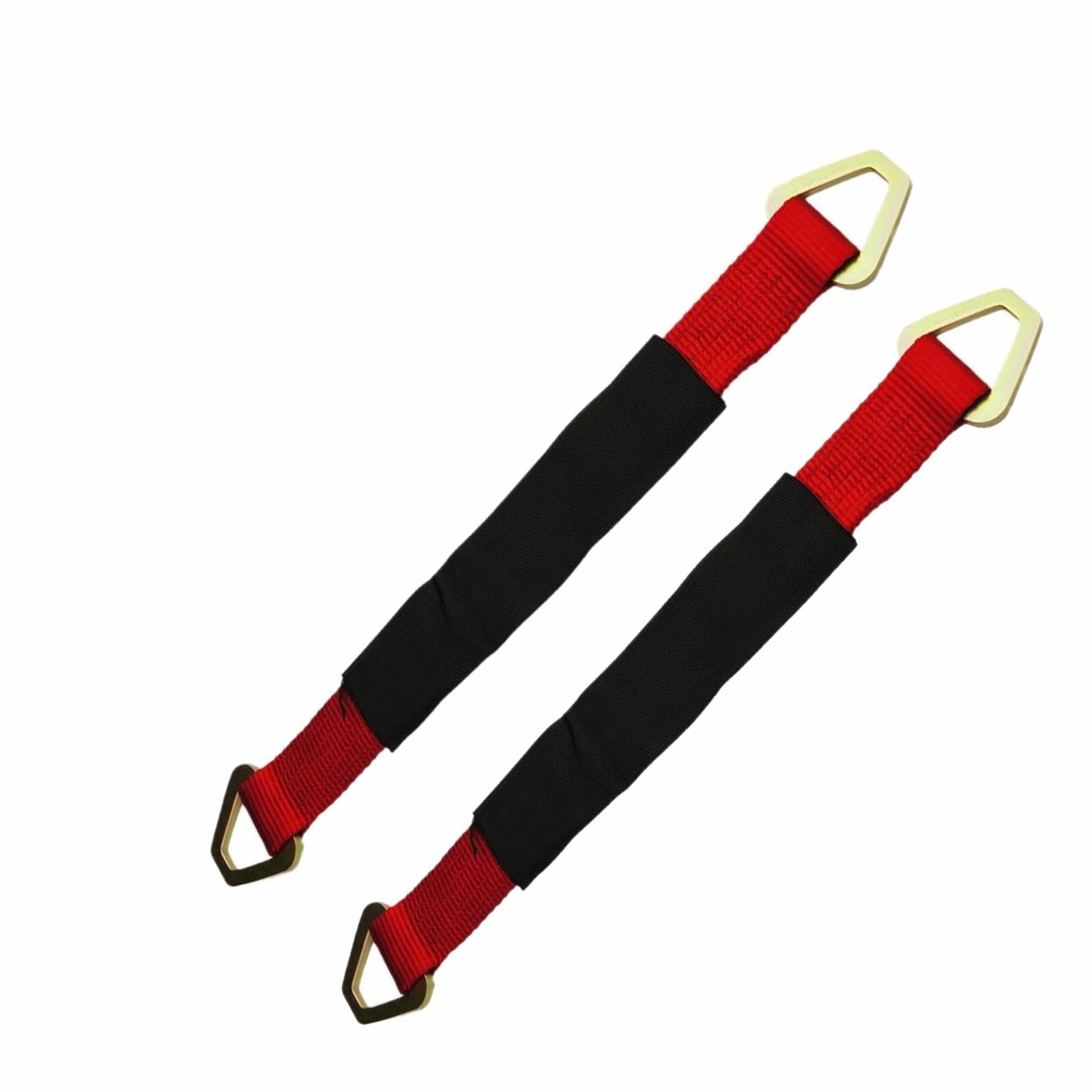 2PK Heavy Duty 24" Axle Straps Red Tow Truck Car Trailer Tie Down Straps
