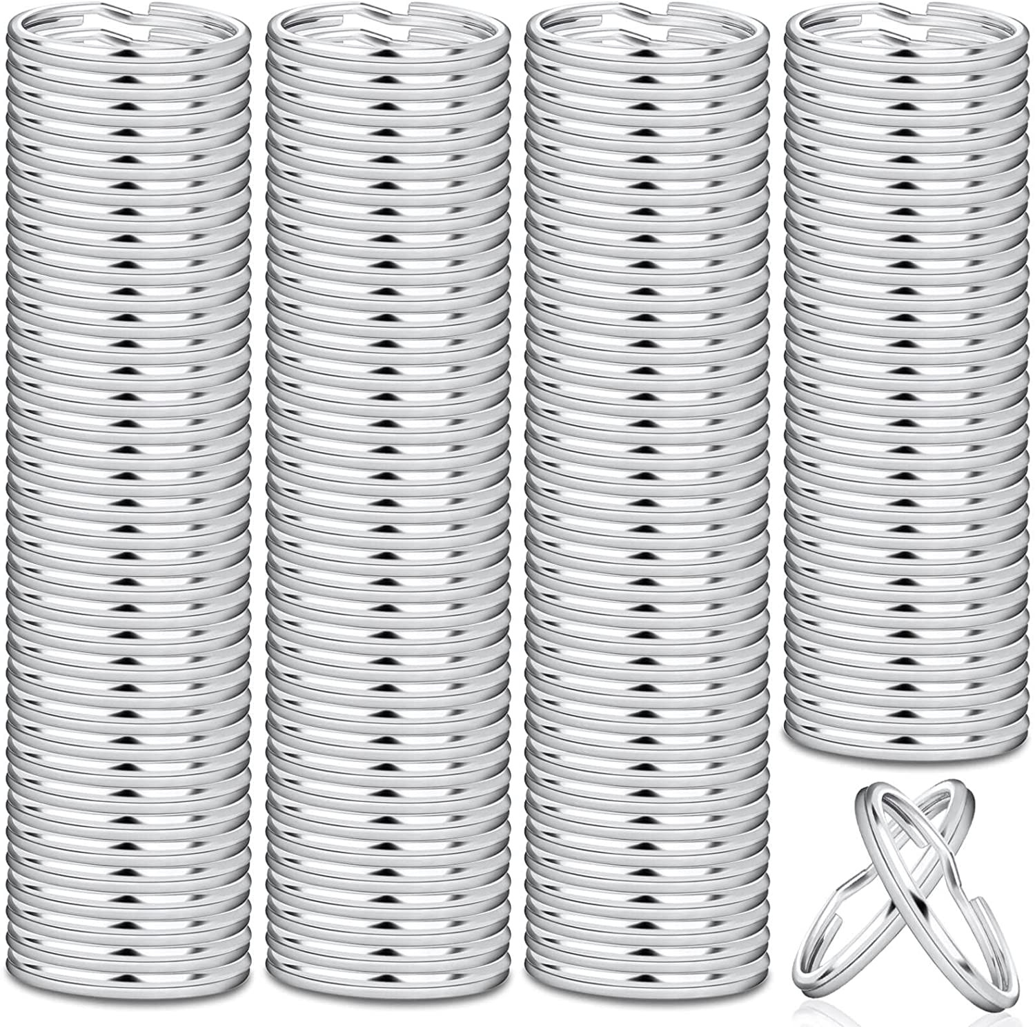 200PCS Key Rings Bulk Split Key Rings Keychain Rings and Crafts 1 Inch (25Mm)