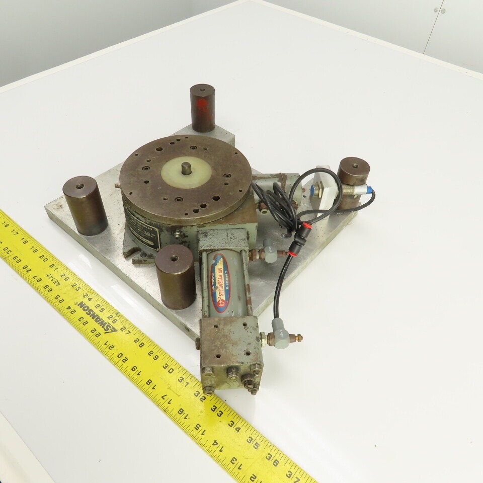 Air Hydraulics 7" Pneumatic Rotary Index Table With Sensor