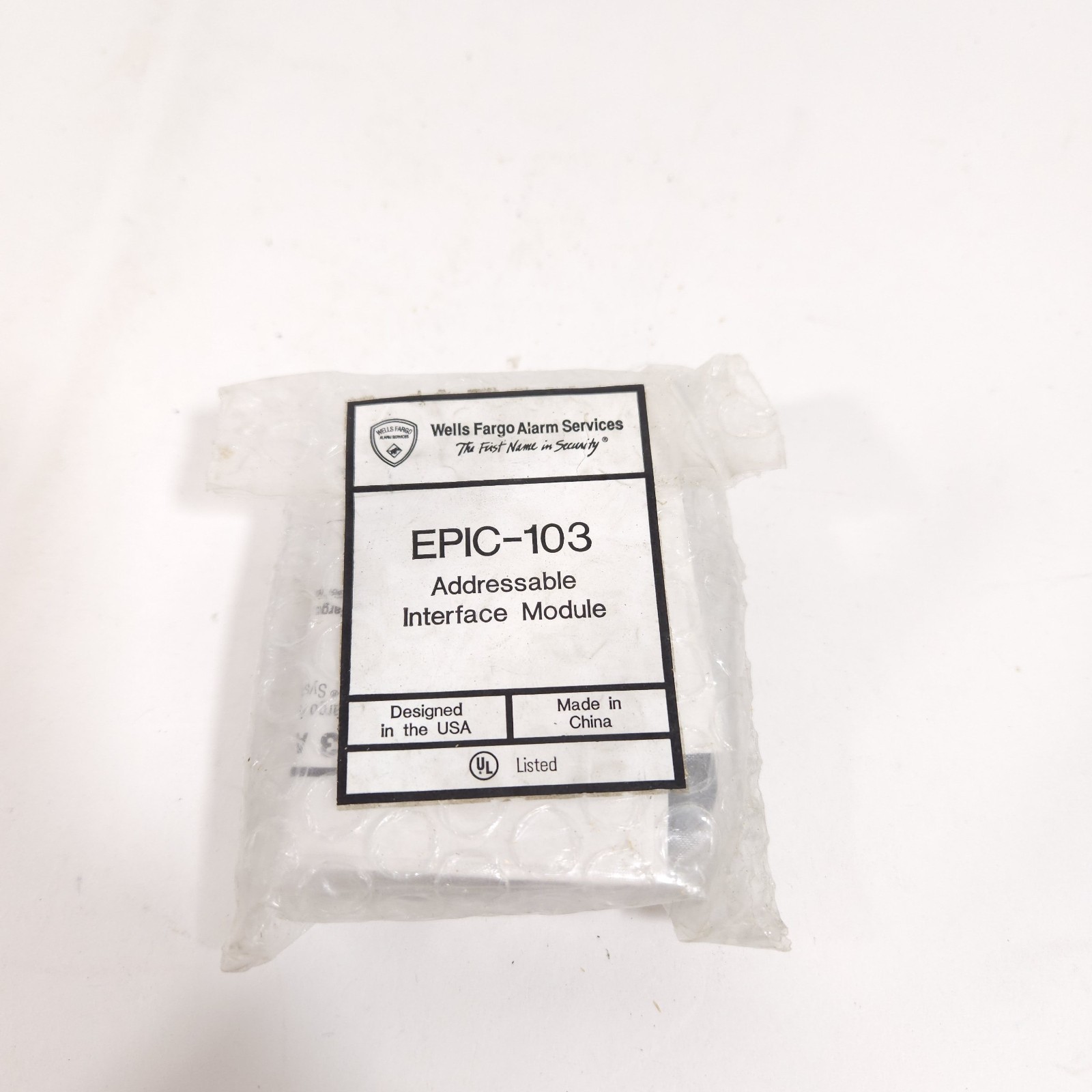 Wells Fargo Alarm EPIC-103 Addressable Interface Module New