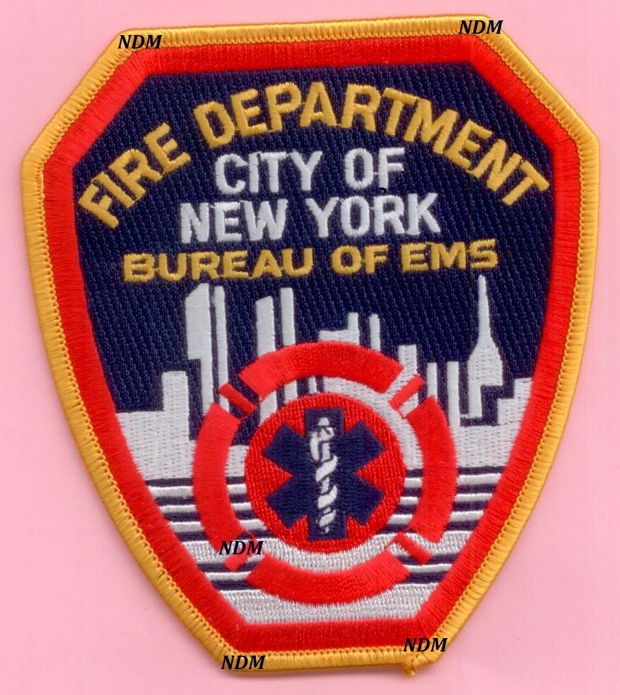 New York City Fire Dept Bureau Of EMS Patch - 4.5 inch tall