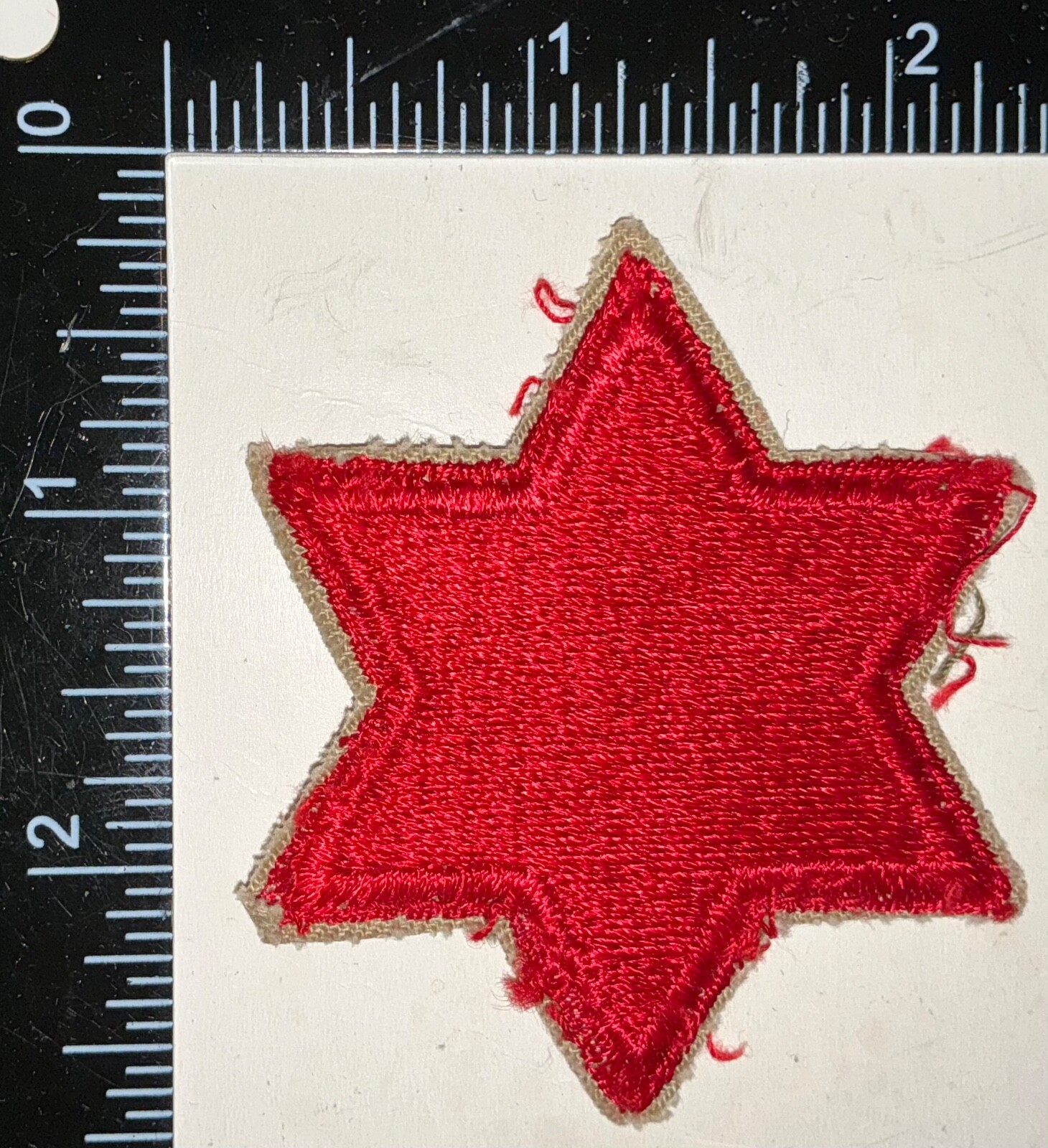 WWII US Army 6th Infantry Division WORN Patch