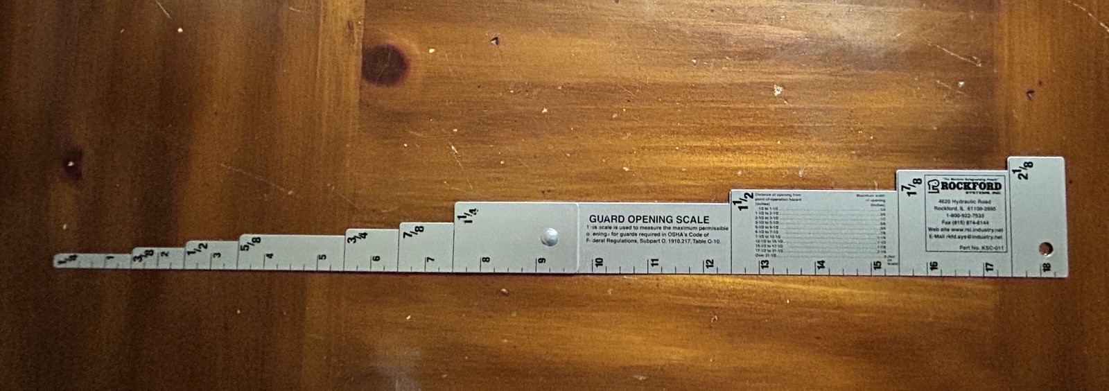 Mr 37th Aluminum Ruler Metal Measuring Tool for Industrial Guard Openings
