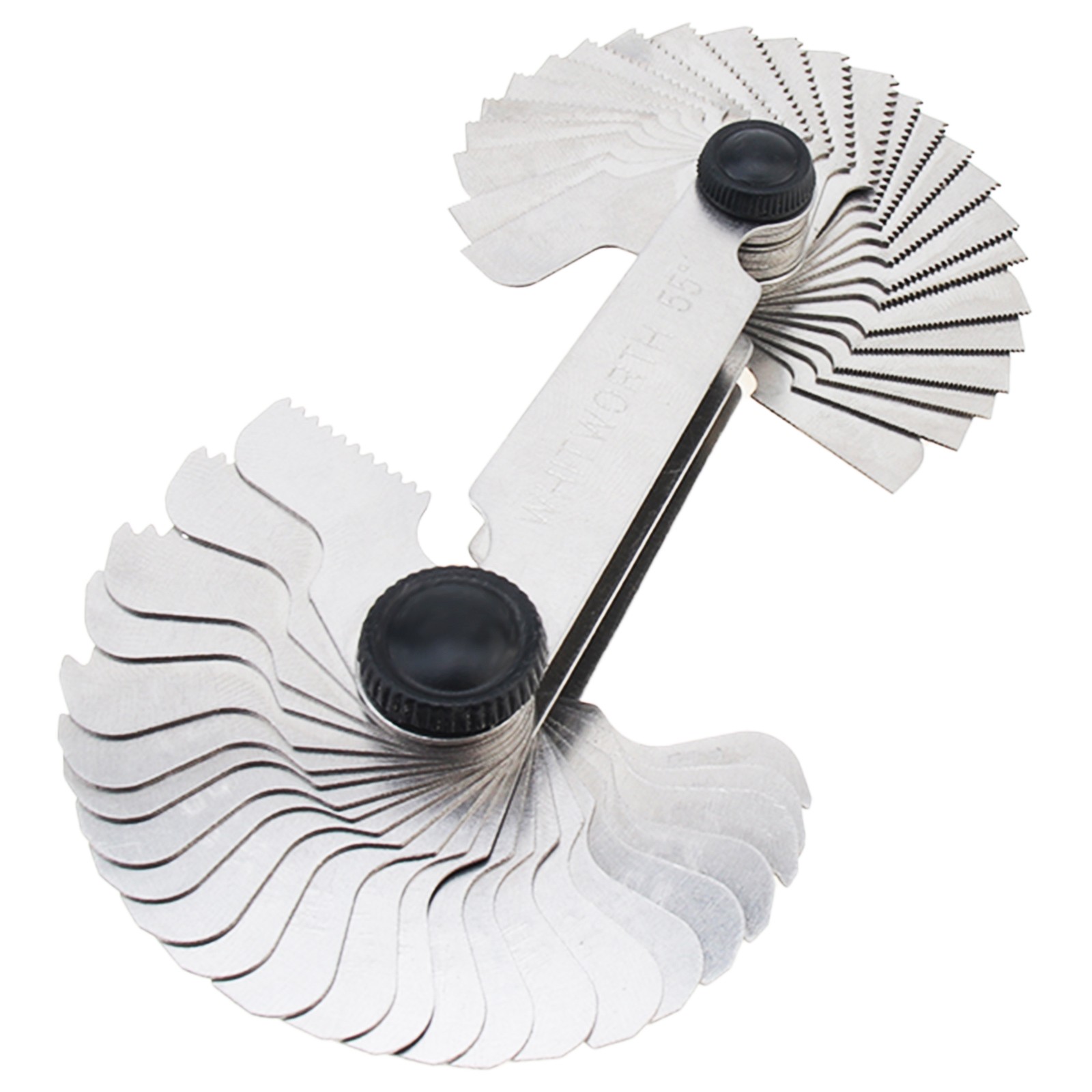 52pcs Thread Pitch Gauges Whitworth 55 Degree Metric 60 Degree for Industrial