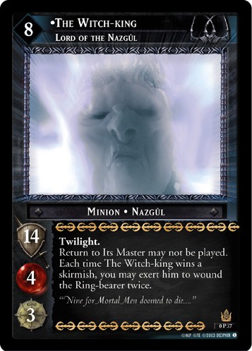The Witch-king, Lord of the Nazgul (P) Moderately Played LOTR: Promo Items