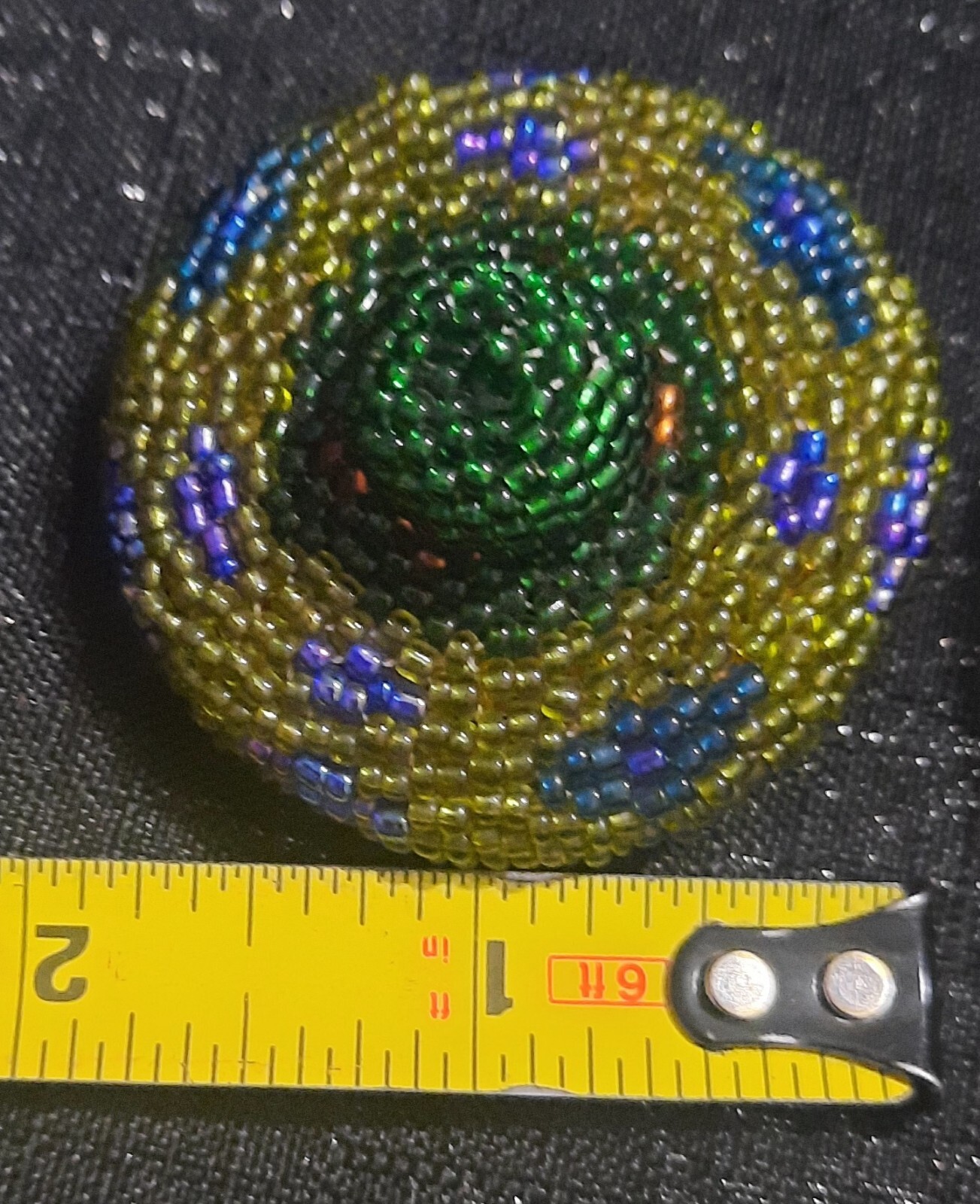 Seagrass Beaded Trinket Jar Mini Basket