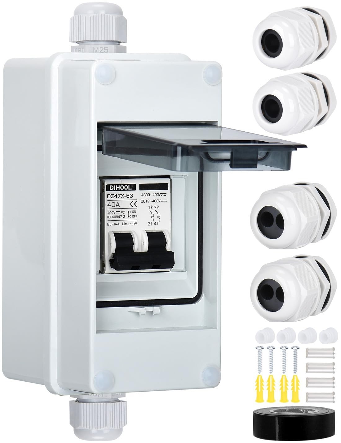40A Dual Pole Solar Panel Disconnect Switch