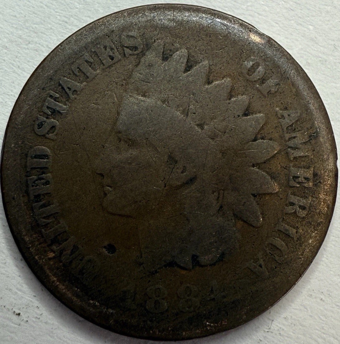 1884 Indian Head Cent Exact Coin Imaged #IND720