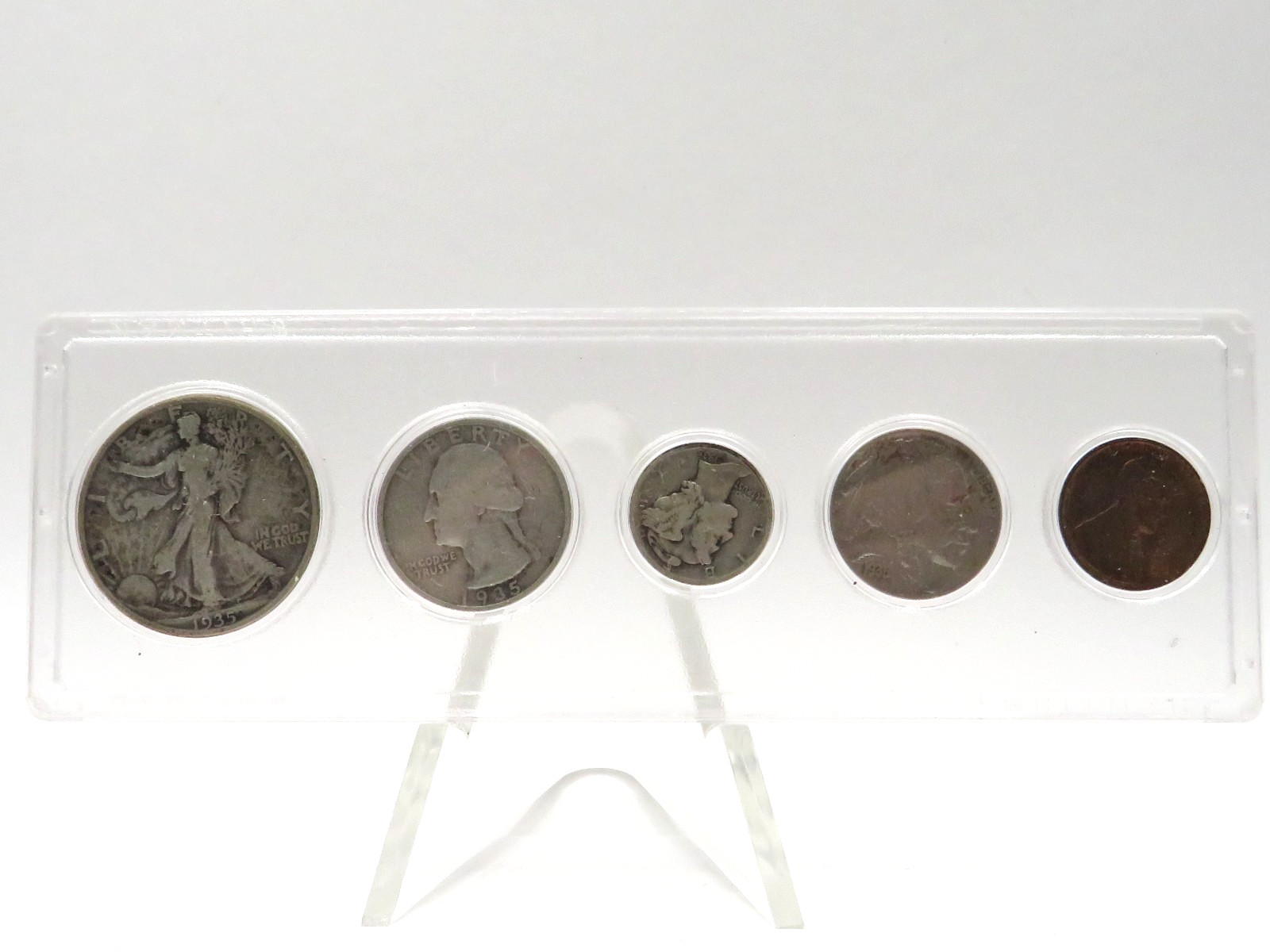 UNITED STATES 1935 5 COIN SILVER PROOF SET- CIRCULATED**