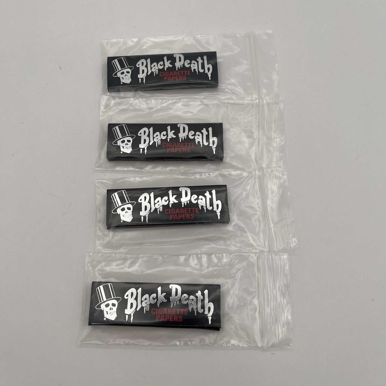4 Pack Black Death Vodka Slash Cigarette Rolling Papers 50 Sheets NEW RARE