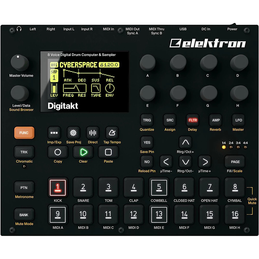 Elektron Digitakt 8-Voice Digital Drum Computer and Sampler Refurbished