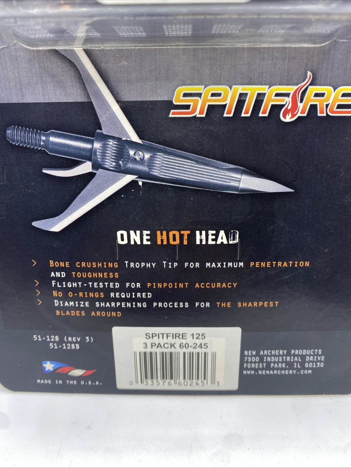 NAP Spitfire Mechanical Broadhead - 125 Grain, Pack of 3