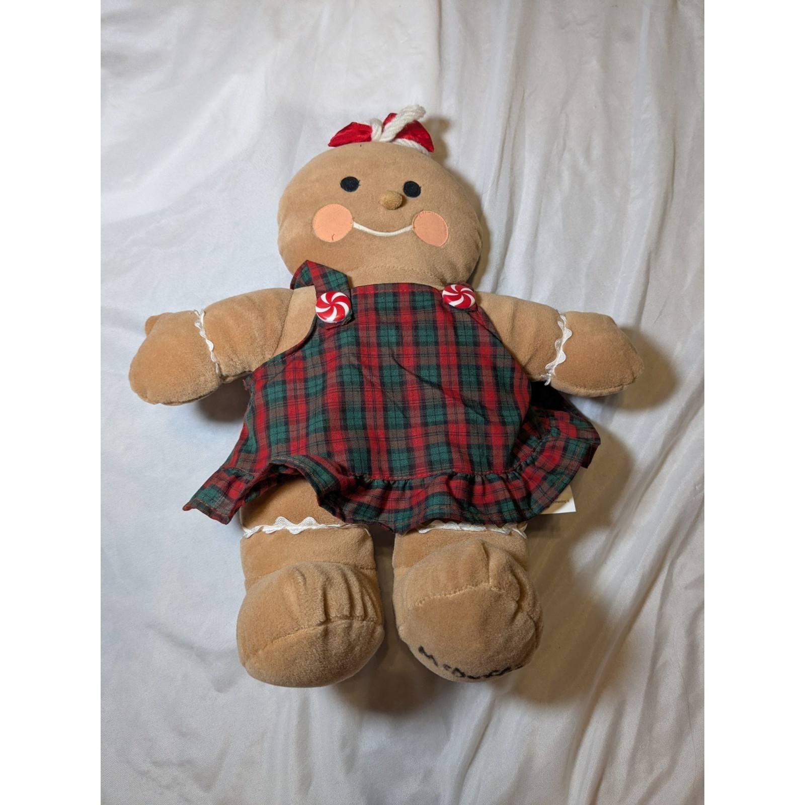 Vintage 1994 Gibson Greetings Plush Gingerbread Girl About 13 Inches Tall