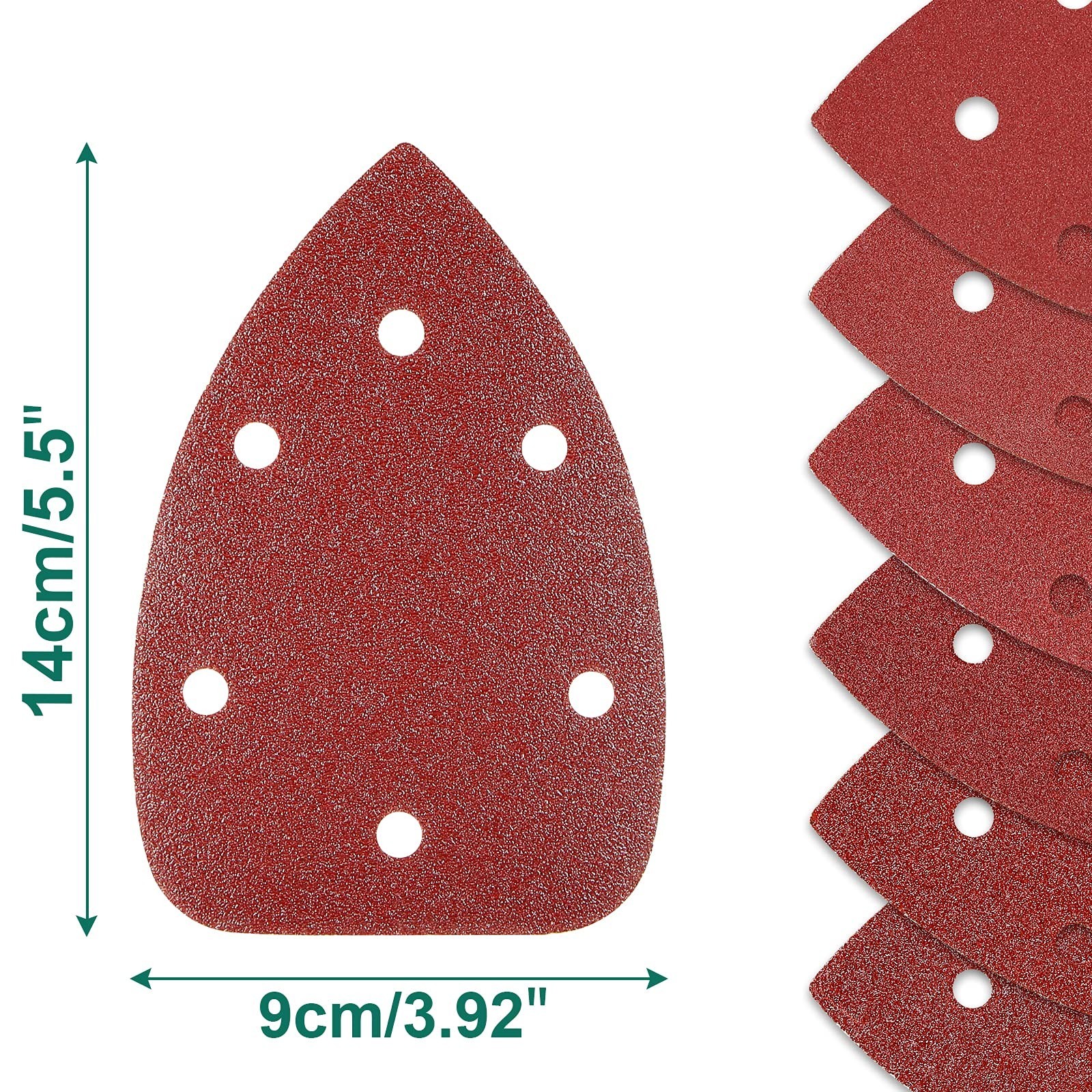 60PCS Triangular Sander Sandpaper, HYCHIKA Detail Sander Sandpaper Assorted 6...