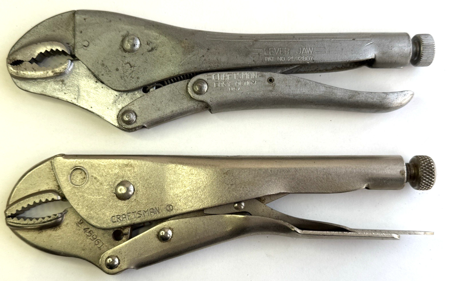 Craftsman Vise Grip Locking Pliers 45961 USA And CRAFTSMAN LEVER JAW Pliers