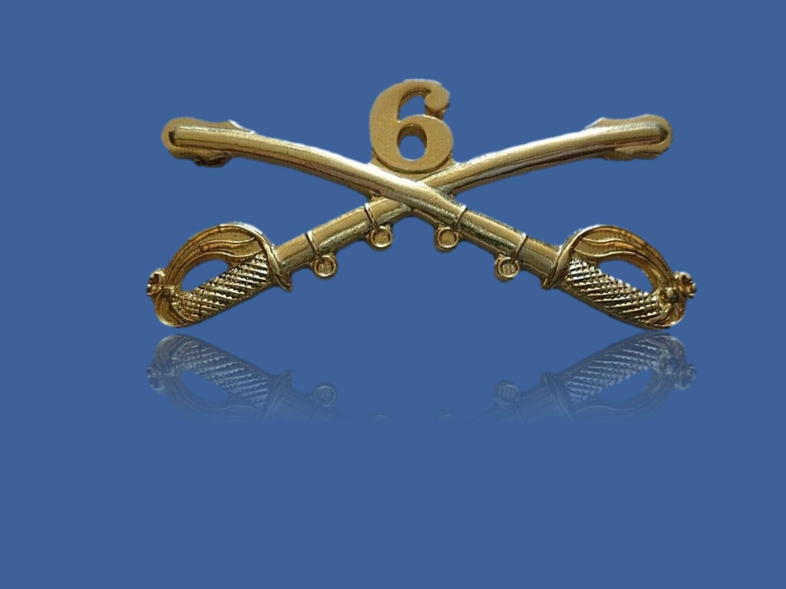 6th CAVALRY SWORDS SABERS  MILITARY HAT PIN  CAVALRY REGIMENT BADGE U.S ARMY