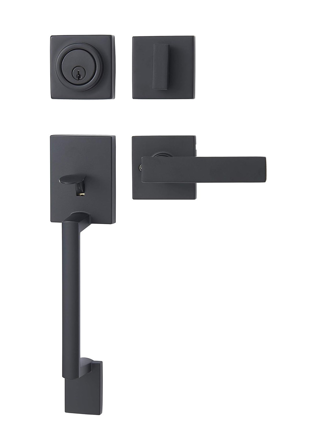 Amazon Basics Contemporary Single Cylinder Door Handleset with Stamford Lever...