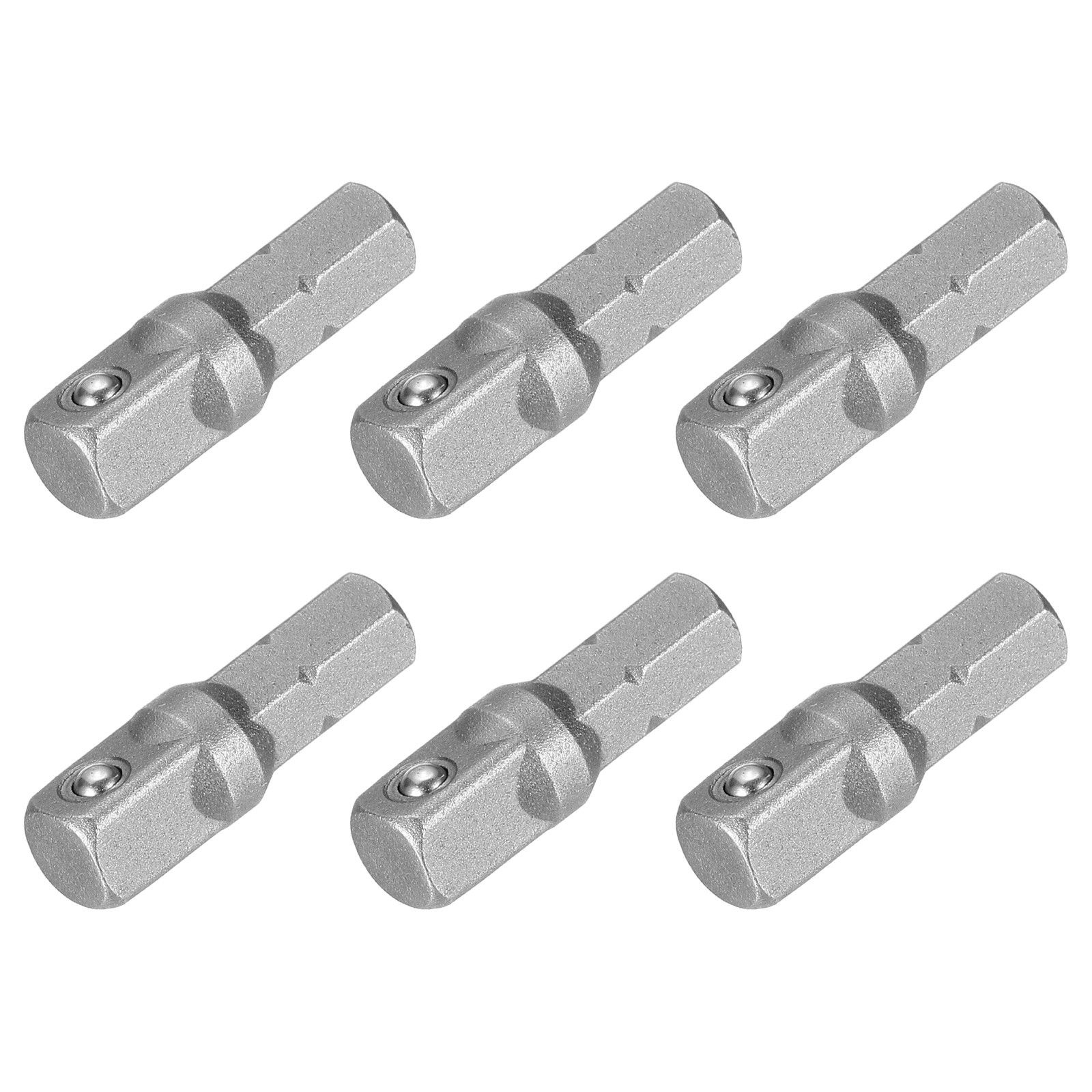 6pcs Impact Socket Adapter 1/4" Square Drive 1/4" Shank 1" Long Extension Bit