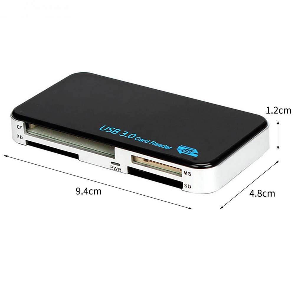 USB 3.0 Memory Card Reader Adapter 5GBPS Fit CF/TF/SD/Micro SD/XD/M2/MS Card US