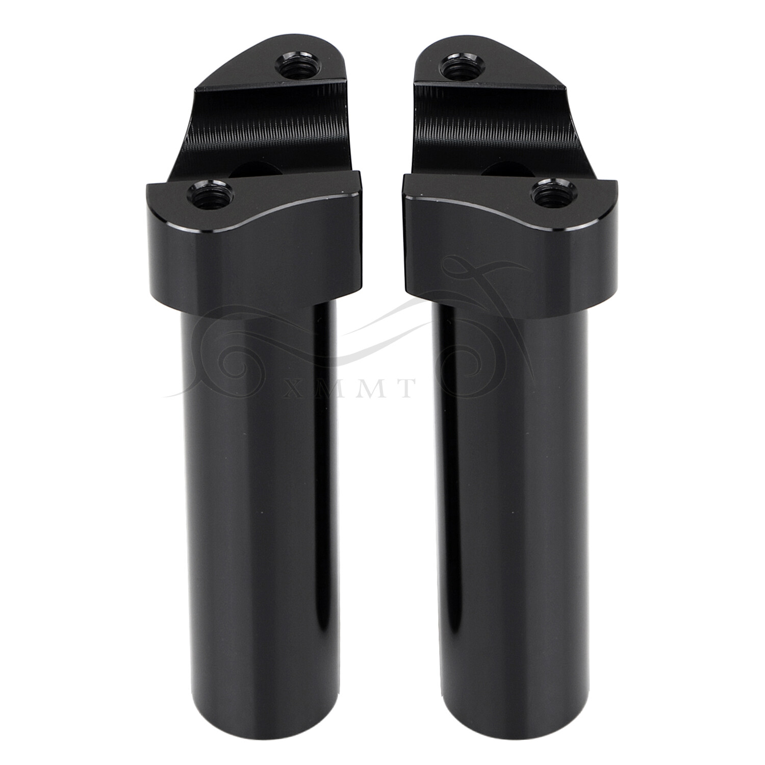 Black 5.5" Handlebar Risers Bottom For Harley 1" Bar Dyna Softail Sportster FXS