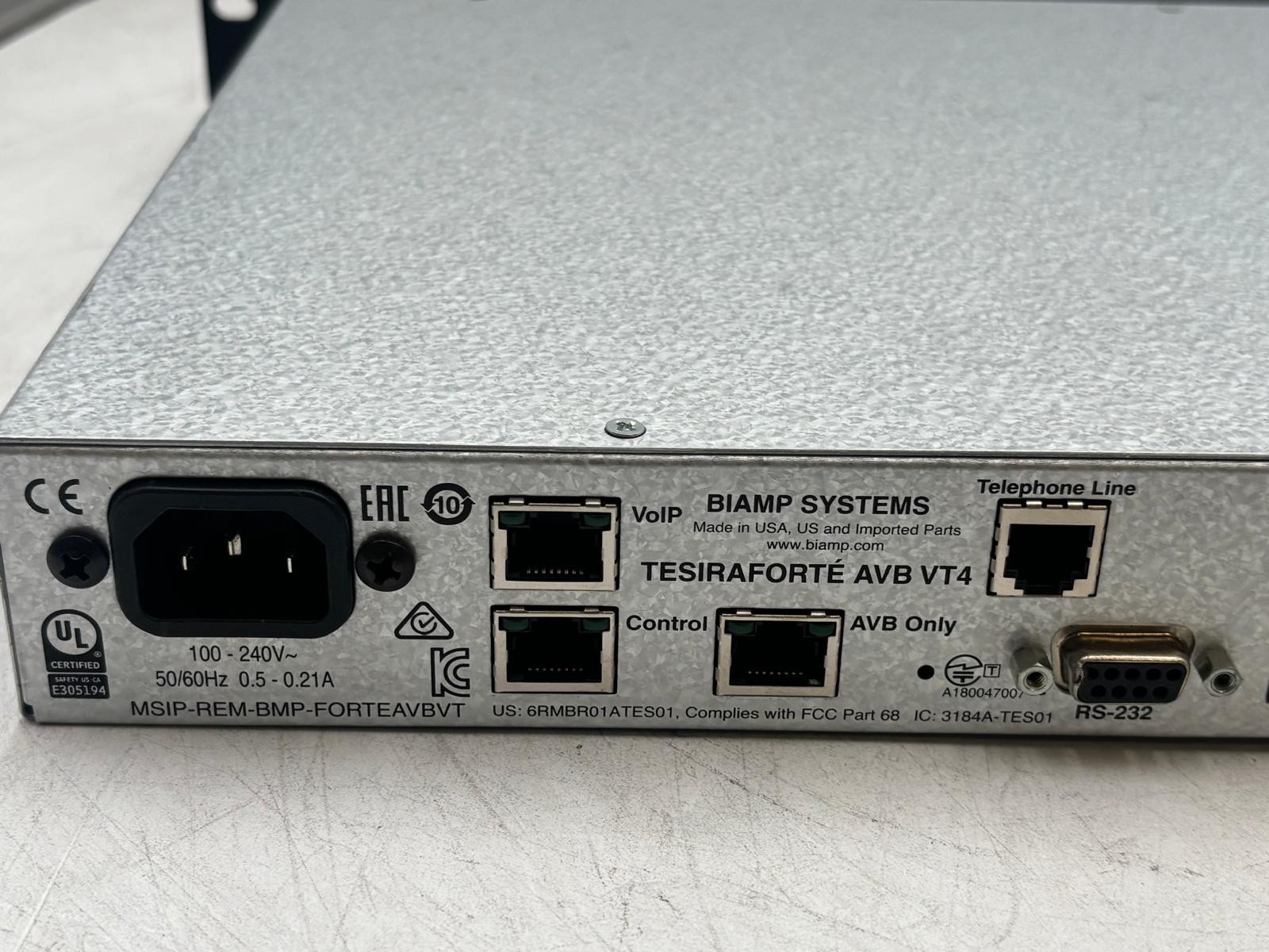 Biamp Tesira Forte AVB VT4 Digital Audio Processor