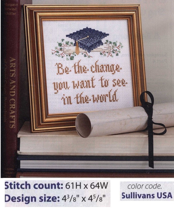CHANGE THE WORLD  CROSS STITCH PATTERN ONLY   YD  QER