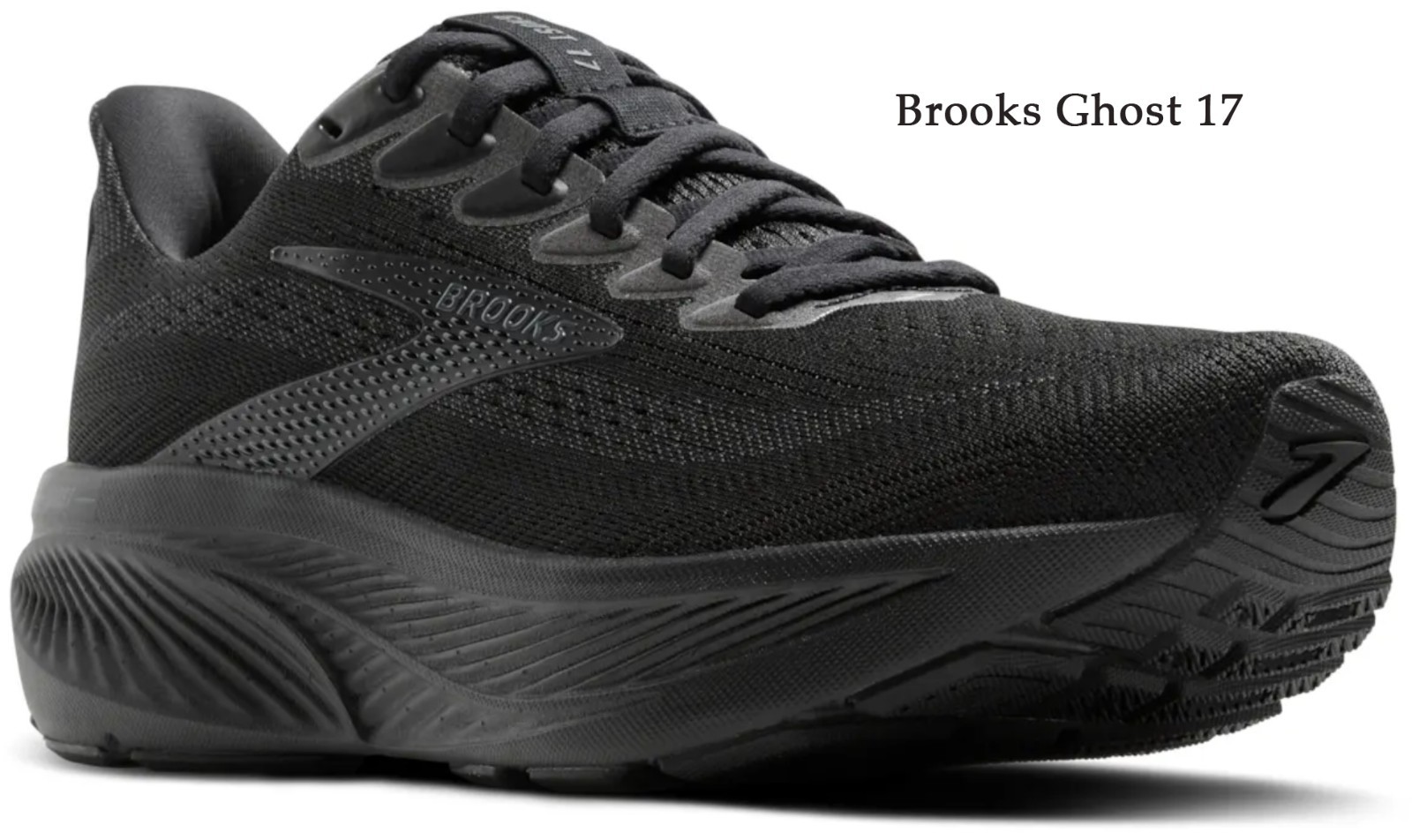 Brooks Ghost 17 Mens Black/Black/Ebony, Multiple sizes, New In Box