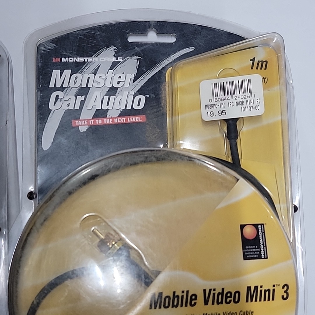 Monster Cable Car Audio Mobile Video Mini 3 3 Meter 1 Meter Cable