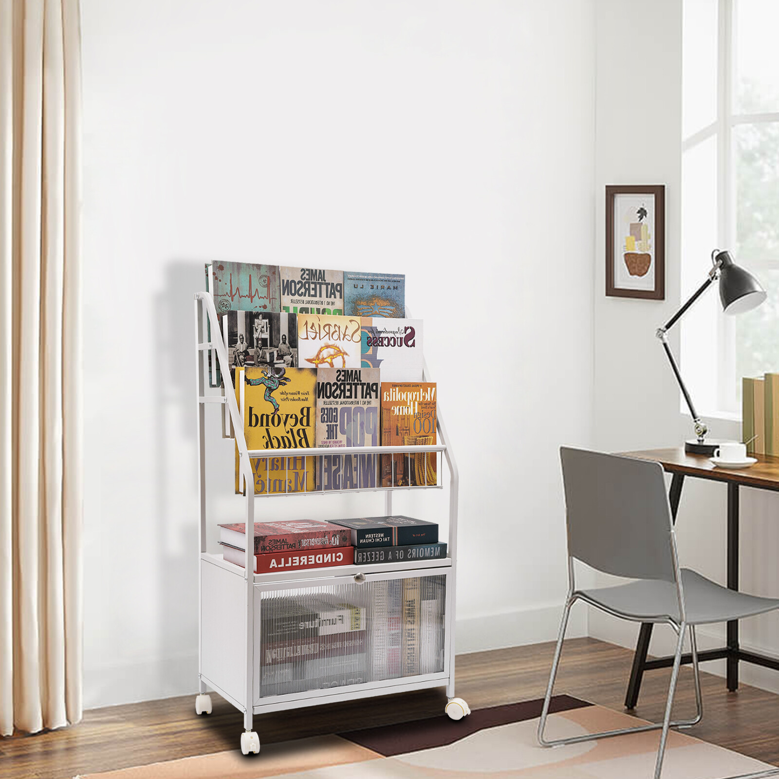 39 inch Bookcase Display Stand Book Toy Organizer Rack Children's Bookshelf