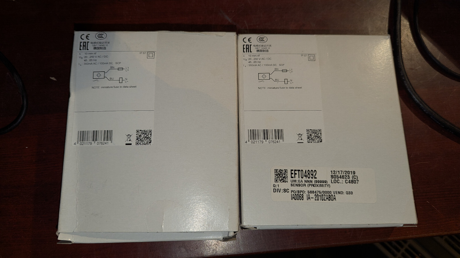 (1) IFM Efector Inductive Sensor IA0068 IA-2010ZABOA NIB