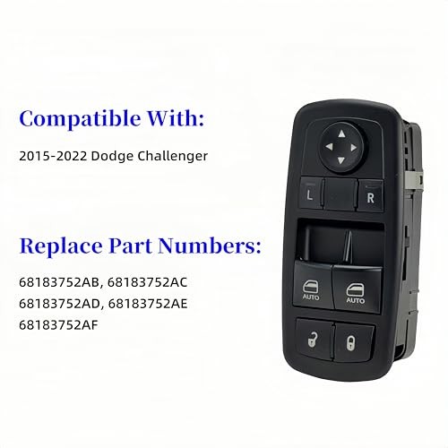 Master Power Window Switch Control Compatible with 2015-2022 Dodge Challenger