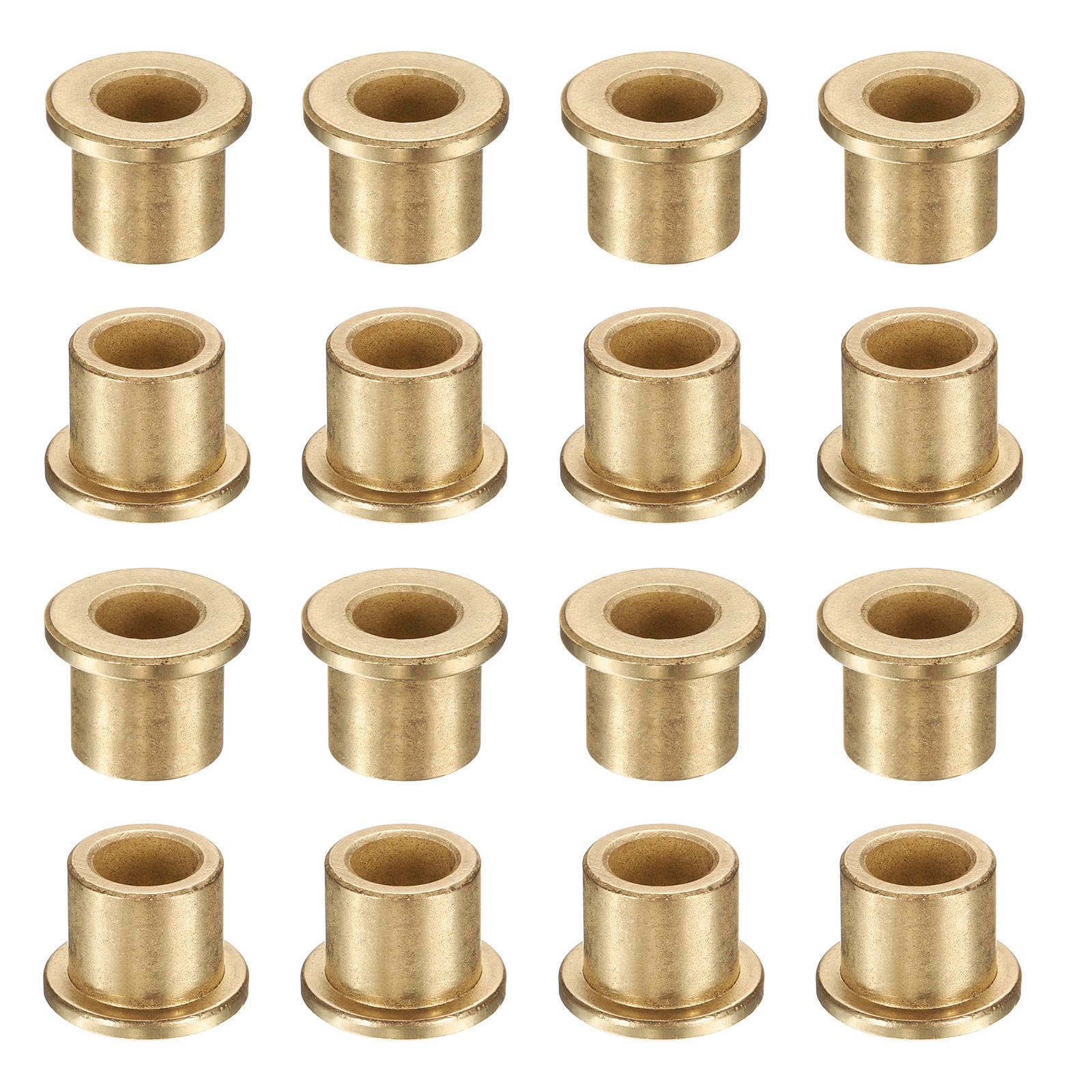 16Pcs Flange Sleeve Bearings 8x12x12mm Self-Lubricating Sintered Bronze Bushing