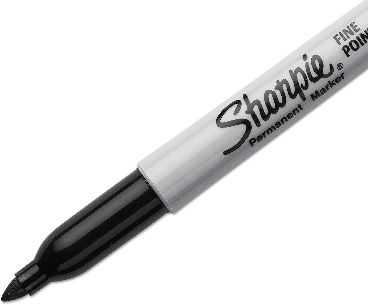 Sharpie Permanent Markers, Fine Point, Black Ink (4-Pack)
