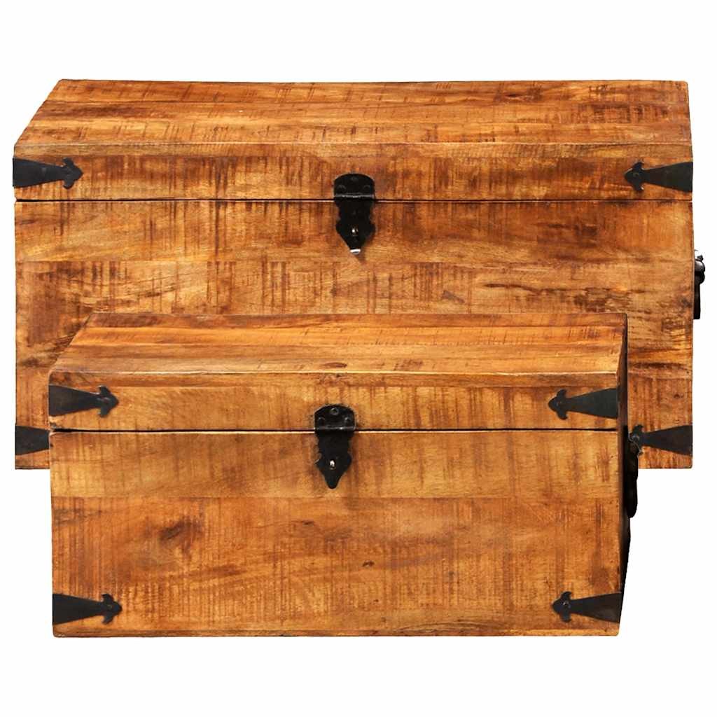 Storage Cabinets Wooden Tool Chests Lockable Storage Trunks Boxes 2 Pcs vidaXL
