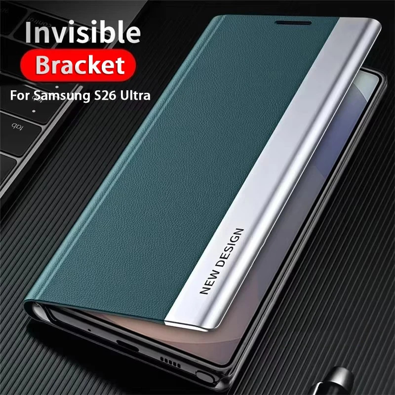 Luxury Leather Flip Case for Samsung Galaxy Phone Case - Stand Cover