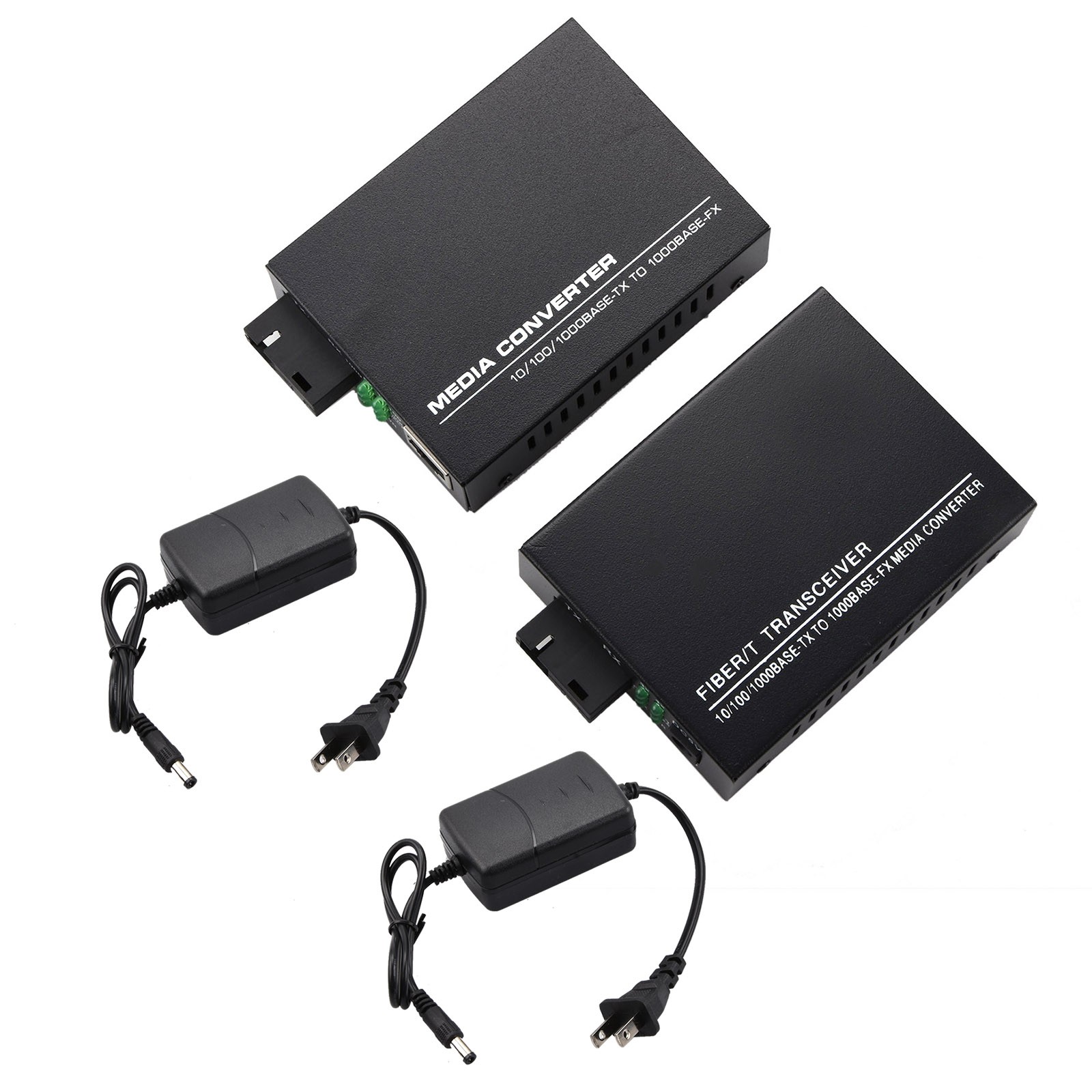 10/100/1000Mbps Single Mode 1&4 RJ45 Ethernet to Fiber Optic Media Converter n
