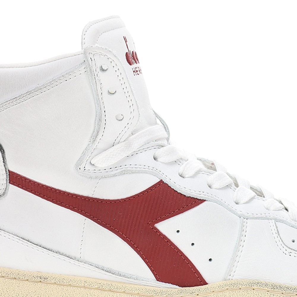 diadora Mi Basket Used High Top Mens White Sneakers Casual Shoes 158569-C7114
