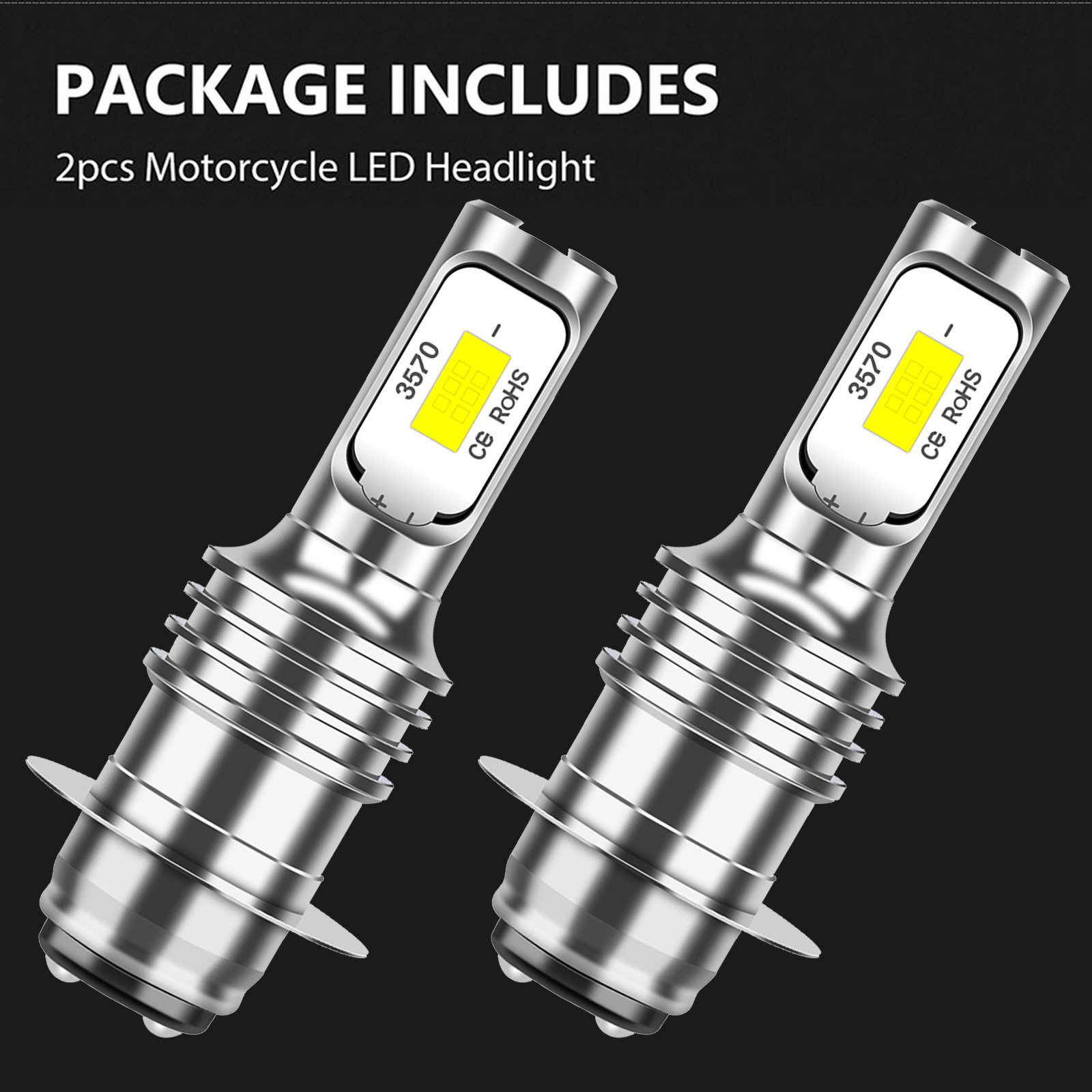 For Yamaha Kodiak 400 2000-2004 450 2003-2005 LED Headlight Bright White Bulbs