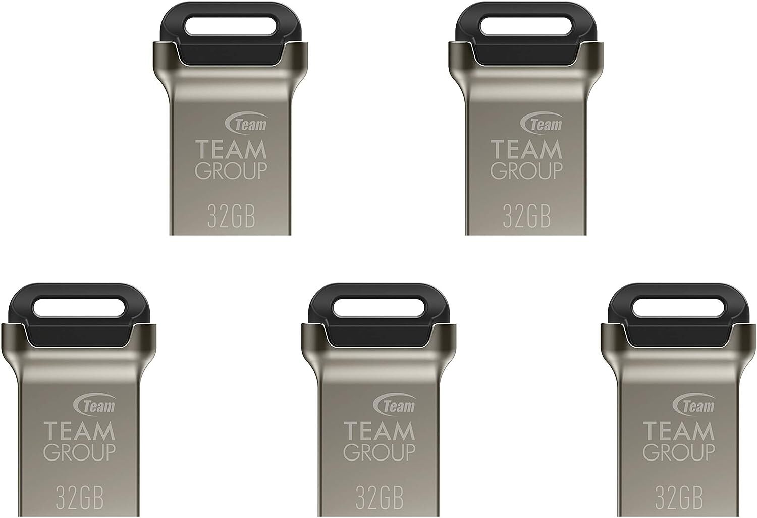 Teamgroup C162 32Gb 5 Pack Usb 3.2 Gen 1 Usb 3.1/3.0 Mini Fits Metal R Personal